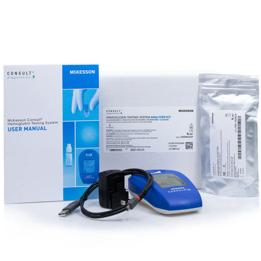 McKesson Hemoglobin Testing System Analyzer Kit with Analyzer and Cuvettes